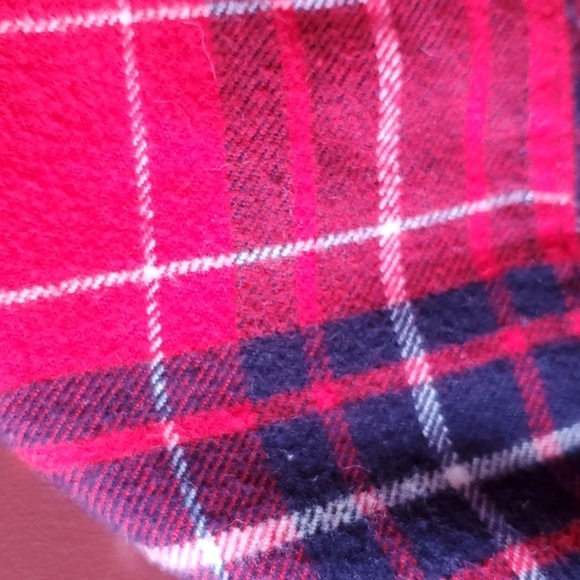 Merona red plaid flannel LS shirt one pocket size XL - Picture 9 of 9